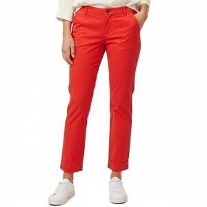 Patagonia Tangerine Orange Cotton Blend Ankle Length Chino Pants 14 Casual Eco